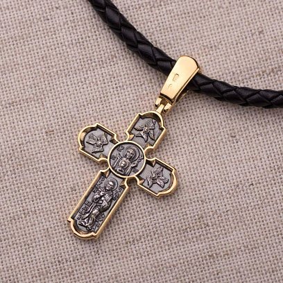 Срібний хрест з розп'яттям 132645 №7