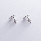 Срібні сережки-пусети "Сонячні зайчики" 122600 от ювелирного магазина Оникс - 4