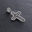 Серебряный крест "Распятие. Спаси и Сохрани" (на укр. языке) кду-22 от ювелирного магазина Оникс - 4