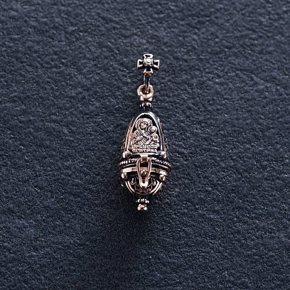 Золотий мощевик "Богородиця" з фіанітом п02533 №6