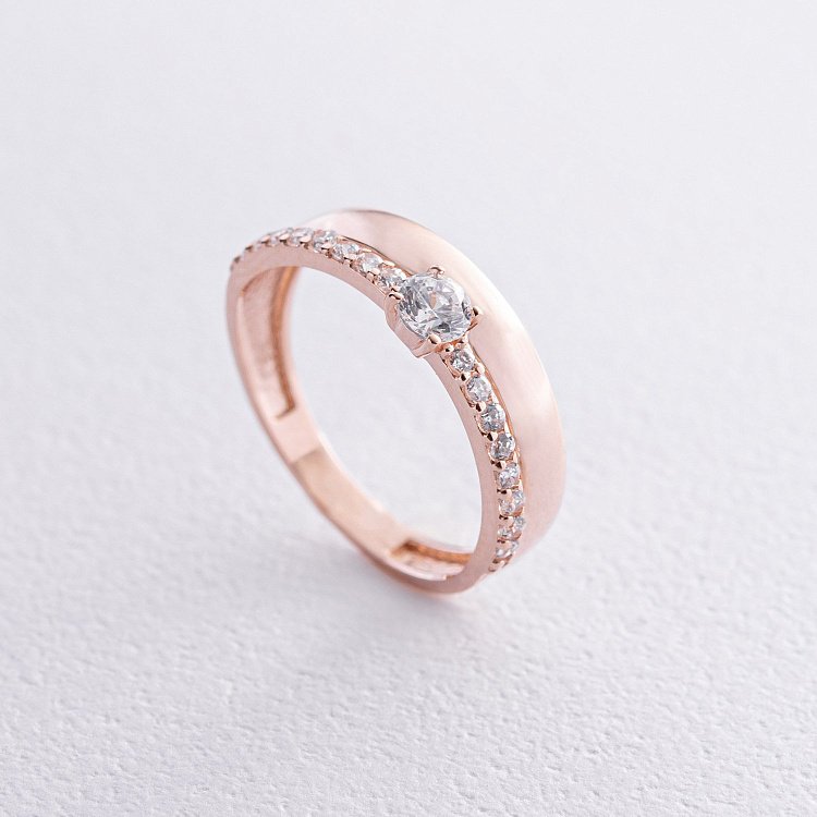 Золотое помолвочное кольцо с фианитами к07478 от ювелирного магазина Оникс - 2