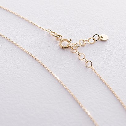 Кольє з буквою "Р" в жовтому золоті (фіаніти) кол01165Р №4