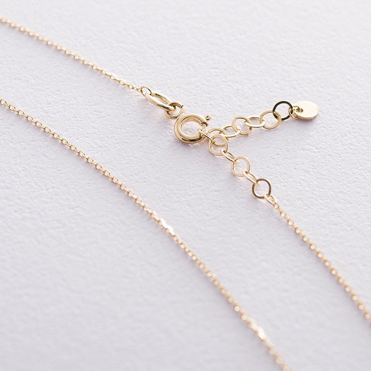 Кольє з буквою "Р" в жовтому золоті (фіаніти) кол01165Р від ювелірного магазину Онікс - 4