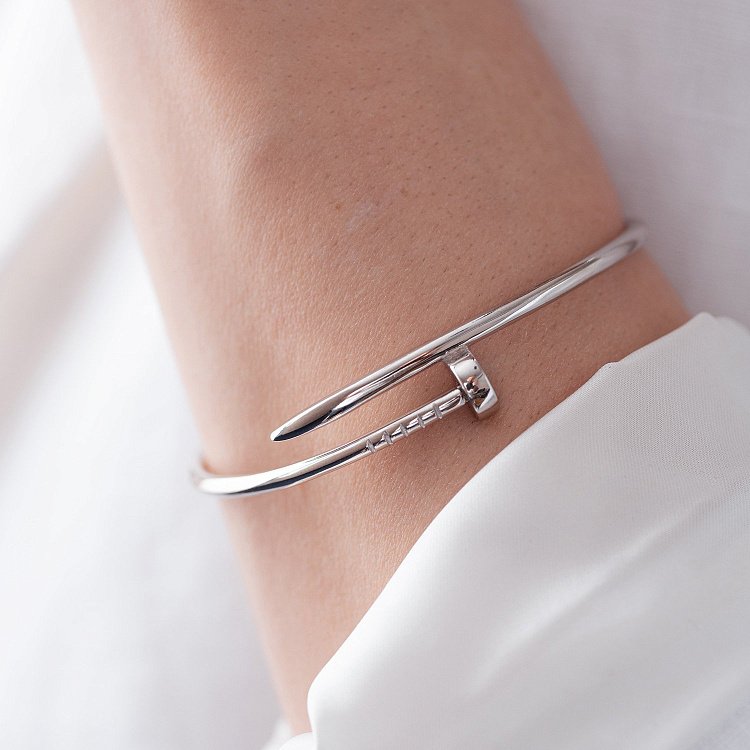 Серебряный браслет "Гвоздь" 141602 от ювелирного магазина Оникс - 2