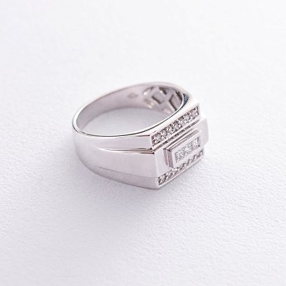 Золотая мужская печатка с бриллиантами к952 №3