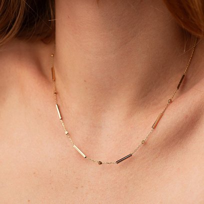 Кольє - ланцюжок у жовтому золоті кол02462 №6