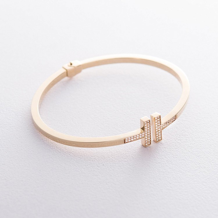 Золотой браслет (фианиты) б02314 от ювелирного магазина Оникс