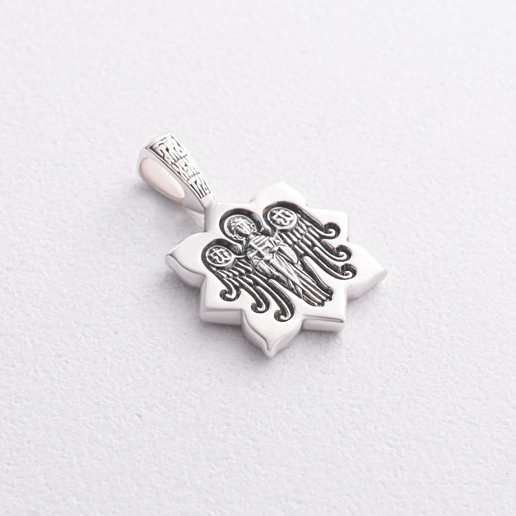 Серебряная ладанка "Святая Великомученица Варвара. Ангел Хранитель" 13511 от ювелирного магазина Оникс - 1