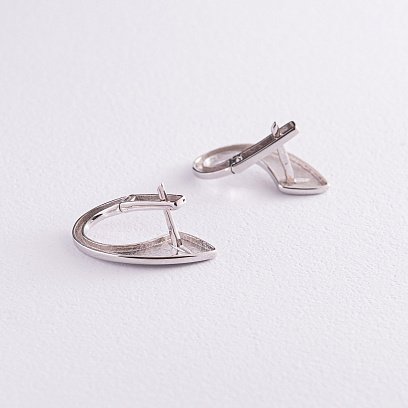 Сережки "Шарлотта" у білому золоті с08009 №5