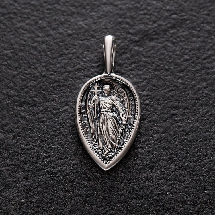 Серебряная ладанка "Ангел Хранитель" 132969 от ювелирного магазина Оникс - 1