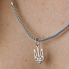 Серебряное колье "Герб Украины - Тризуб на шнурке" 990 от ювелирного магазина Оникс - 13