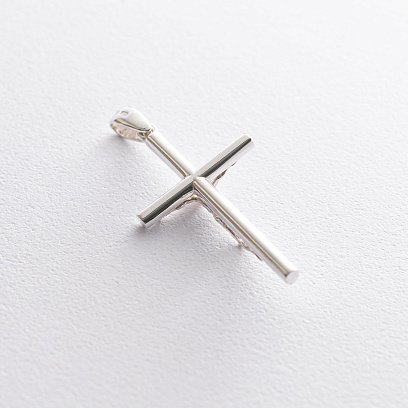 Срібний хрестик з розп'яттям 131225 №2