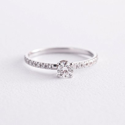 Заручальна золота каблучка з діамантами 219911121 №3