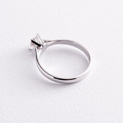 Помолвочное золотое кольцо с бриллиантом 220001121 №4