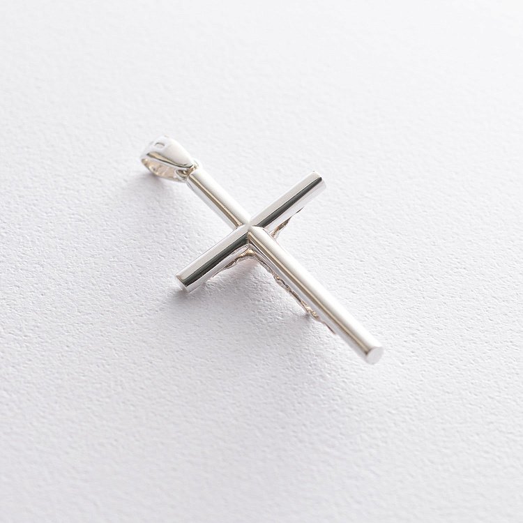 Срібний хрестик з розп'яттям 131225 від ювелірного магазину Онікс - 1