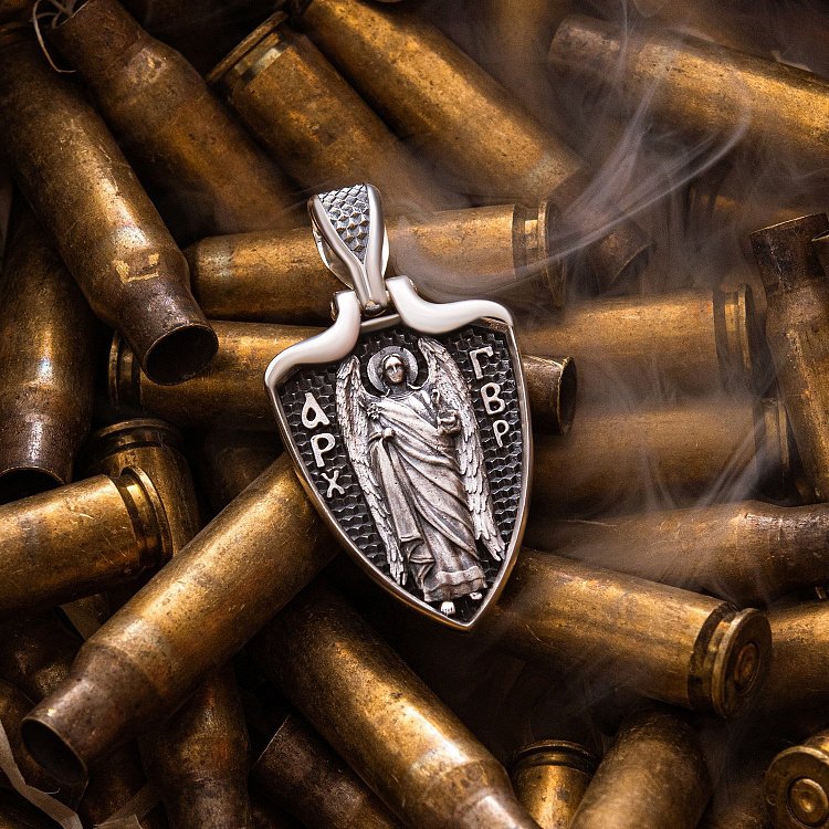 Срібний кулон "Архангел Гавриїл" 133223 від ювелірного магазину Онікс - 3