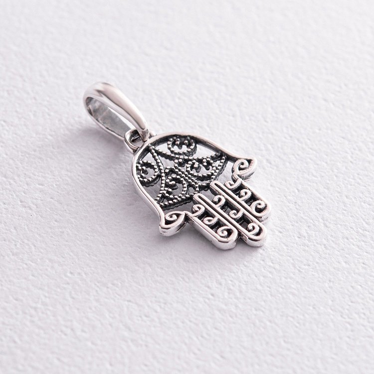 Срібна підвіска "Хамса" 133117 від ювелірного магазину Онікс