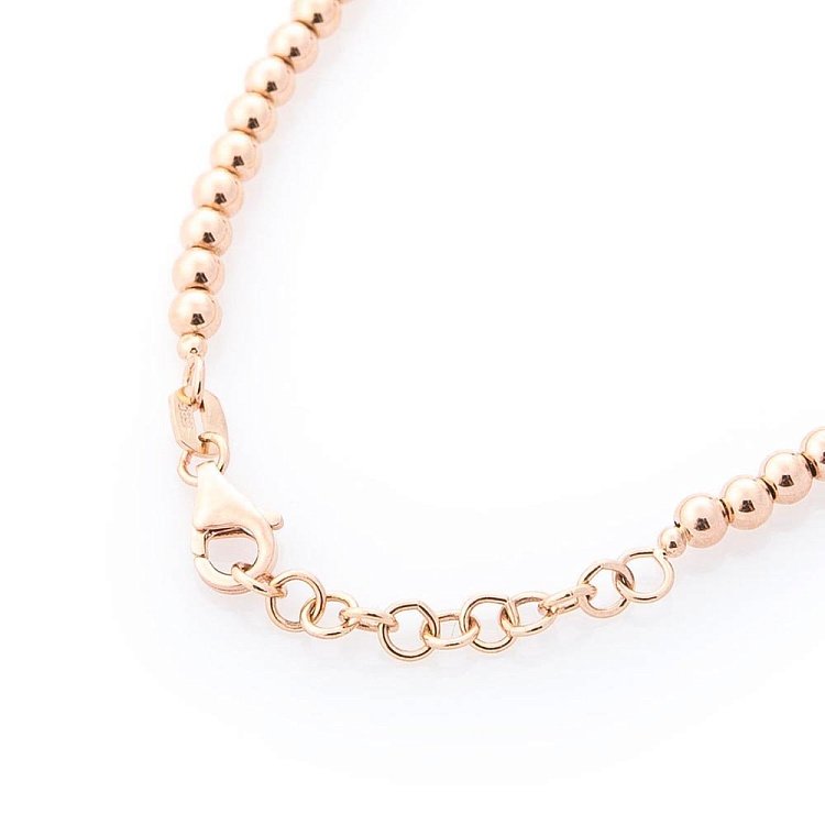 Золотой браслет "Шарики" (черные фианиты) б03590 от ювелирного магазина Оникс - 2