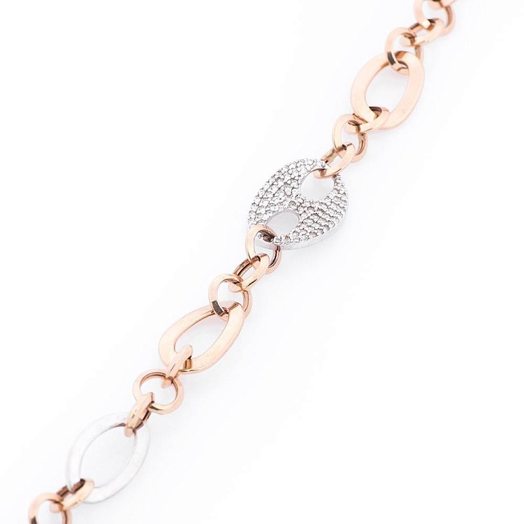 Золотой браслет с фианитами б00946 от ювелирного магазина Оникс - 1