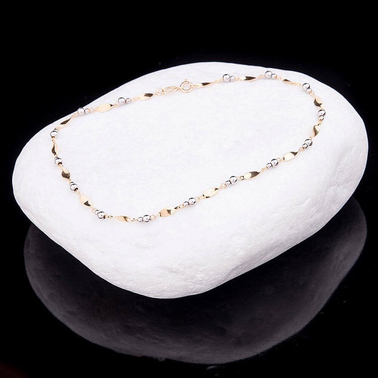 Золотий браслет на ногу б01722 від ювелірного магазину Онікс - 5