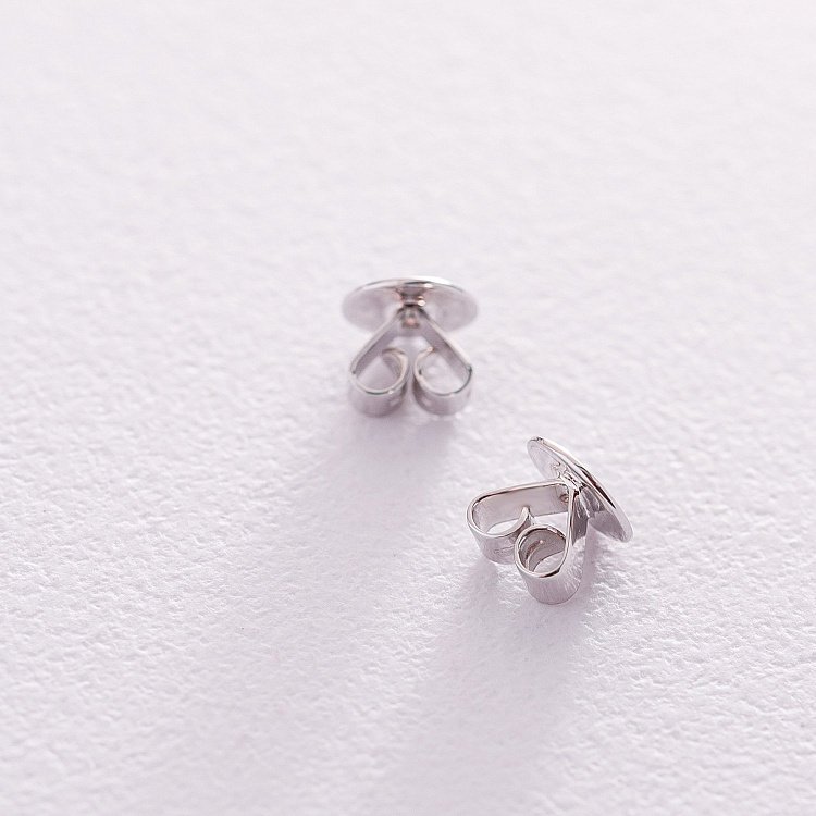 Золоті сережки-пусети з сапфірами і діамантами сб0281di від ювелірного магазину Онікс - 3