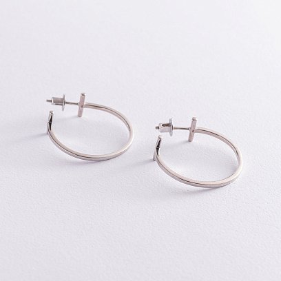 Серебряные серьги - пусеты "Дафна" 4850 №6