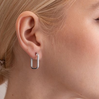 Золотые серьги с бриллиантами 319651121 №5