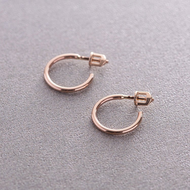 ?Сережки - пусети "Келлі" у червоному золоті с07748 від ювелірного магазину Онікс - 7