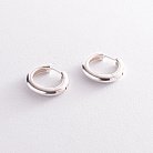 Срібні сережки - кільця 123220 от ювелирного магазина Оникс - 12