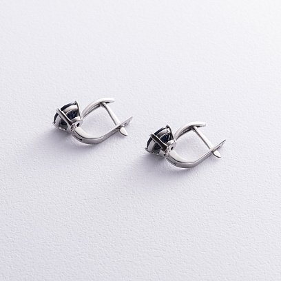 Серебряные серьги с сапфирами GS-02-003-31 №3