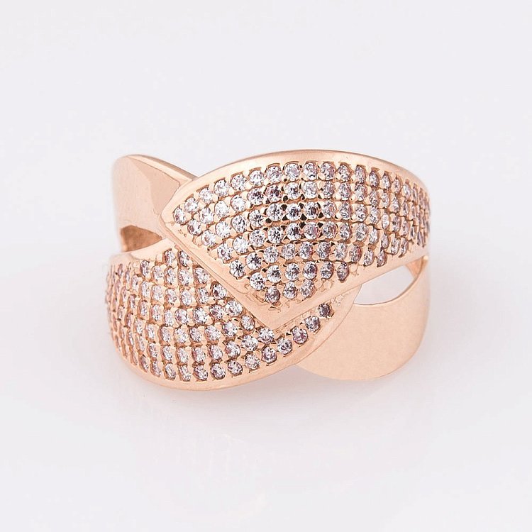 Кольцо с фианитами к04135 - 2 Кольцо с фианитами к04135 от ювелирного магазина Оникс - 2