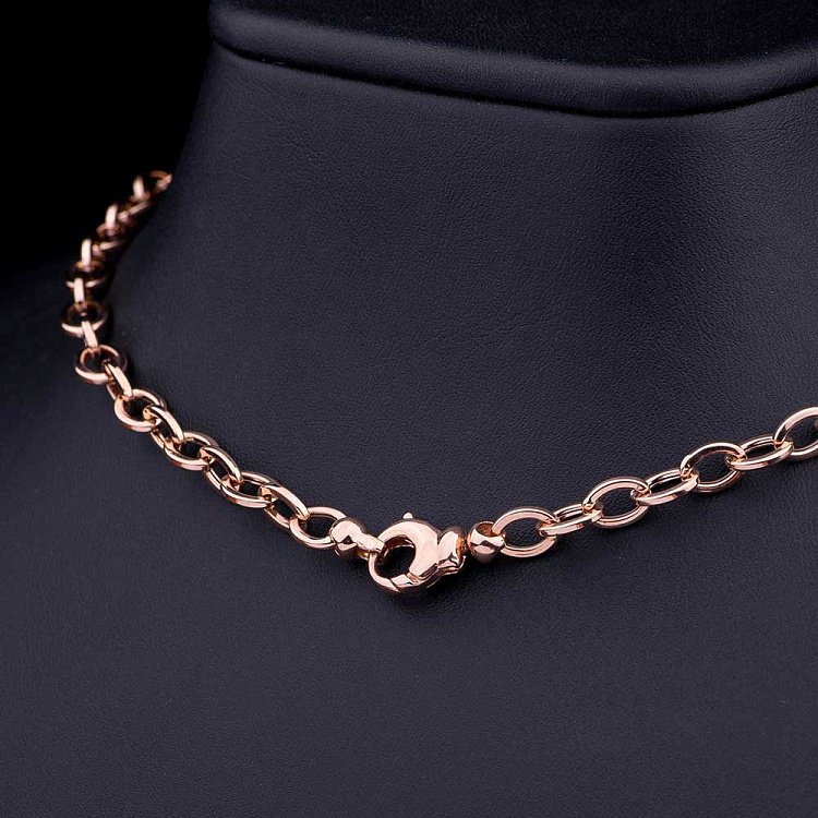 Золотое колье "Клевер" с фианитами кол00897 от ювелирного магазина Оникс - 2