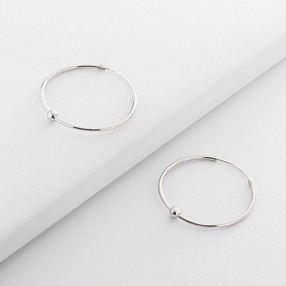 Серебряные серьги-кольца 122443