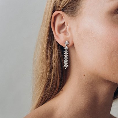 Золоті сережки з діамантами сб0197cha №15