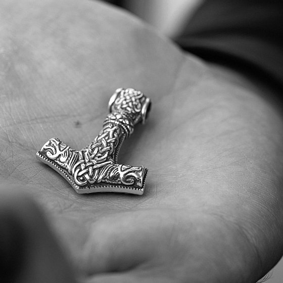 Серебряная подвеска "Молот Тора" 132748 №3