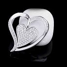 Срібна підвіска "Серце" з фіанітами 131517 от ювелирного магазина Оникс