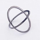 Серебряное кольцо с фианитами 111824 от ювелирного магазина Оникс - 1