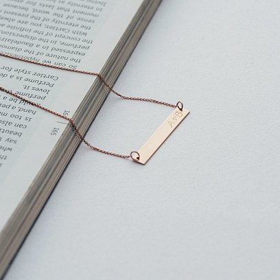 Золоте кольє для гравіювання "Реальне кохання" кол01368л №3