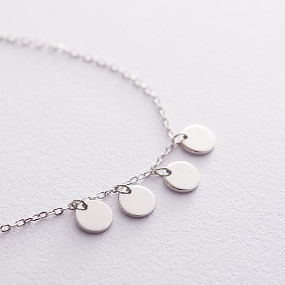 Срібне кольє "Монетки" 18744 №3