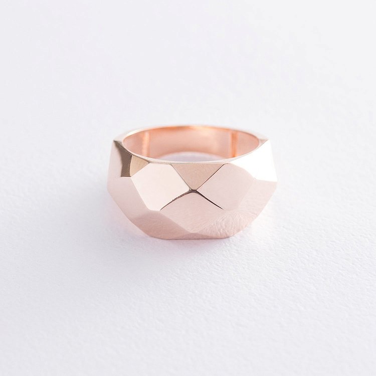 Каблучка "Досконалість" в червоному золоті к06536 від ювелірного магазину Онікс