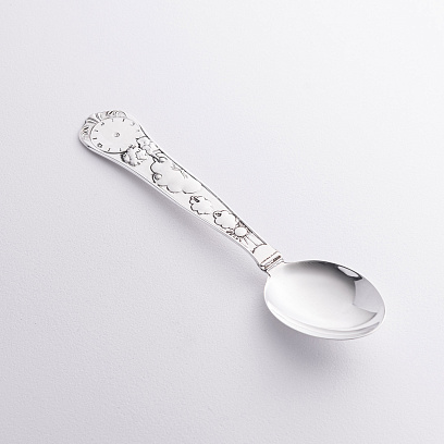 Срібна чайна ложка "Хлопчик" (метрика народження) 6343-D