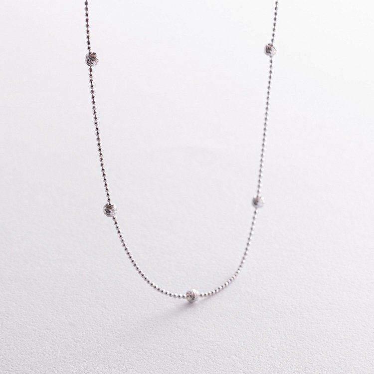 Колье "Шарики" в белом золоте кол02451 от ювелирного магазина Оникс