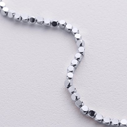 Браслет "Кубики" (біле золото) mini б05463 №5