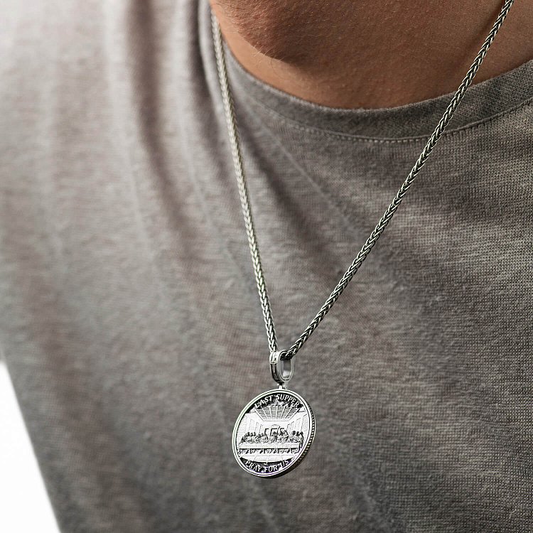 Срібна підвіска "Last supper. Pray for us (Таємна вечеря)" 7101 від ювелірного магазину Онікс - 1