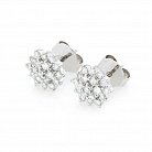 Золоті сережки-пусети з діамантами сб0109gl от ювелирного магазина Оникс - 3