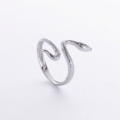 Кольцо "Змея" в белом золоте к07995