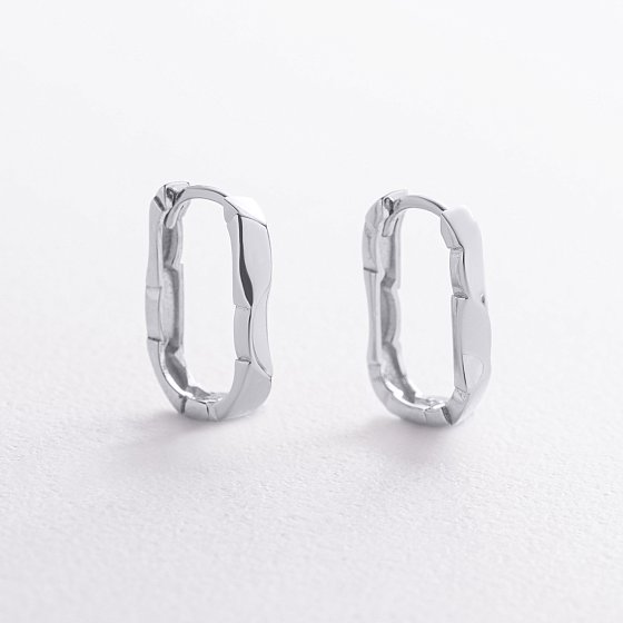 Серьги "Violet" в белом золоте mini с09741