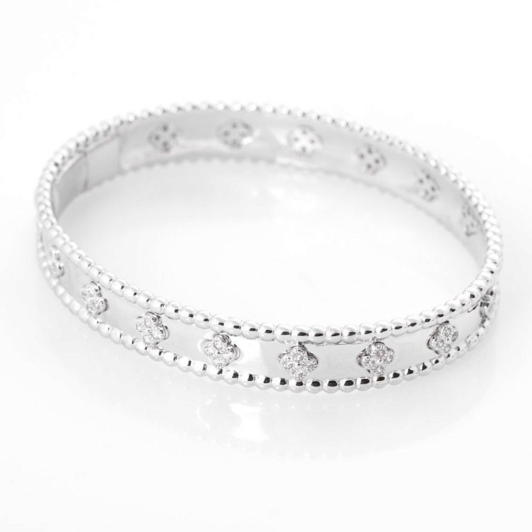 Срібний браслет з фіанітами "Конюшина" 141194 від ювелірного магазину Онікс - 2