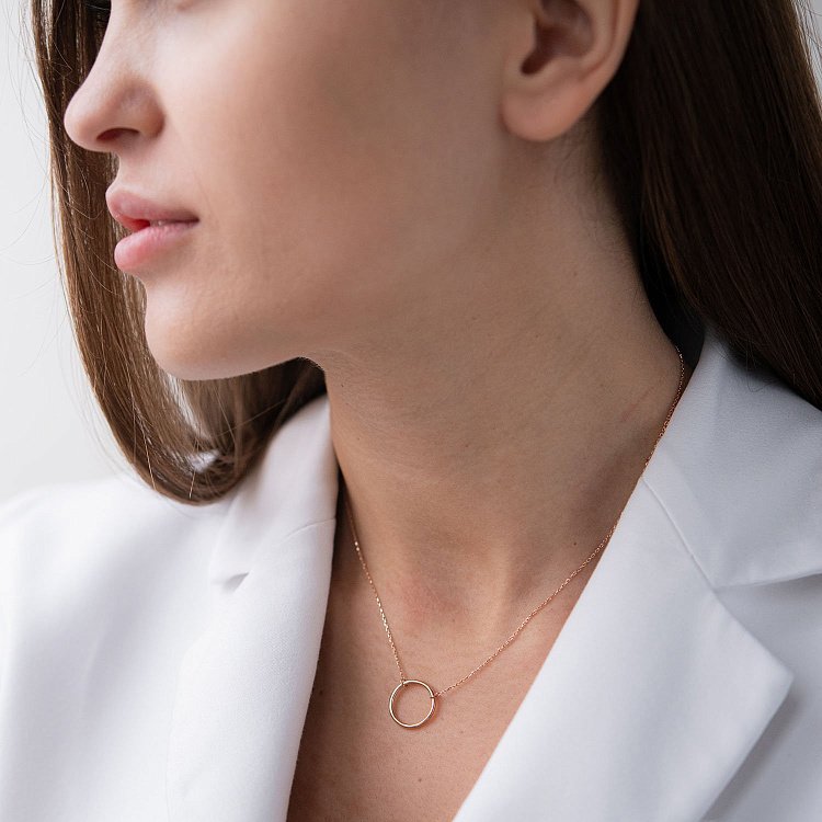 Кольє "Кругообіг" в червоному золоті кол01733 від ювелірного магазину Онікс - 4