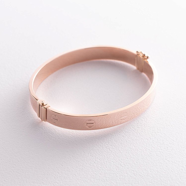 Браслет Love из красного золота (0.8 см) б04587 от ювелирного магазина Оникс